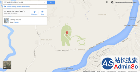 谷歌地图又被恶搞 安卓小人对苹果嘘嘘