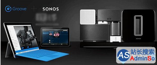 在Sonos应用中选择Groove音乐即可拥有全部音乐