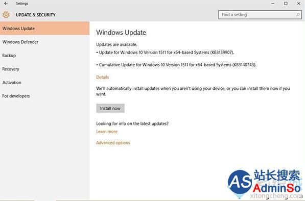 Windows10正式版10586.122升级失败