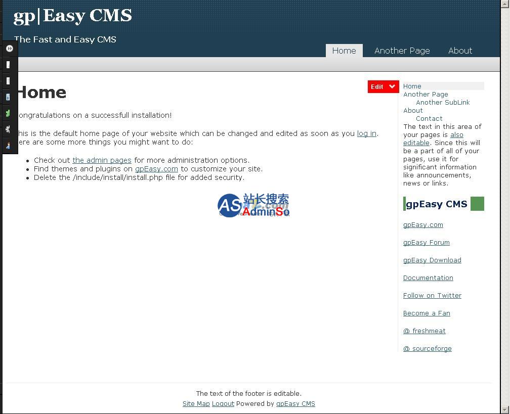 gpEasy CMS 演示图片